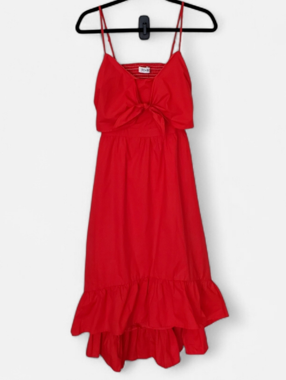 DO+BE Red High Low Ruffle Dress
